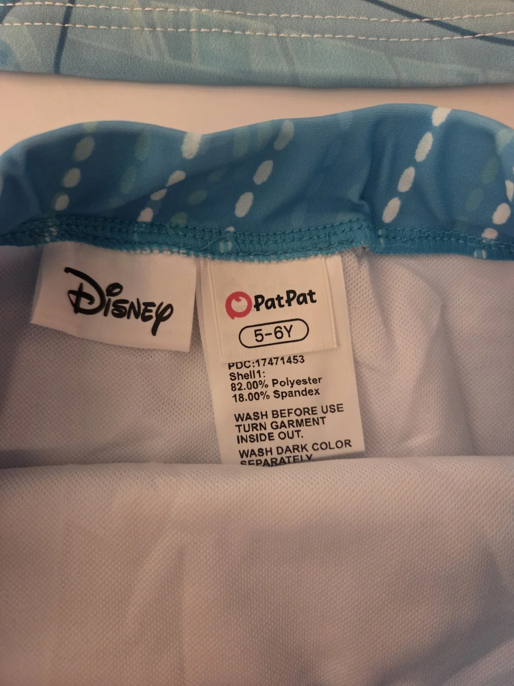 Disney Light Blue & Teal Elsa Rash Guard Swim Set